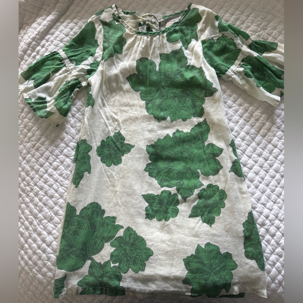 Pink Chicken Green and White Dress